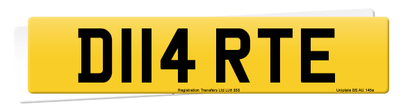 Registration number D114 RTE